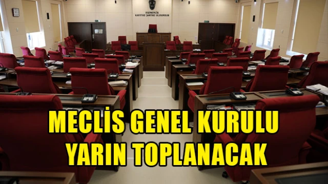 Meclis Genel Kurulu yarın toplanacak