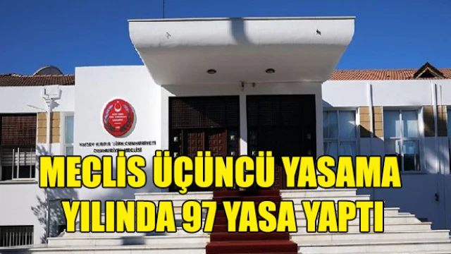 Meclis üçüncü yasama yılında 97 yasa yaptı