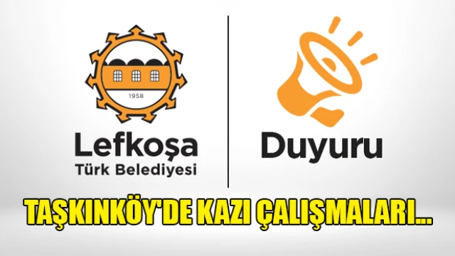 Taşkınköy'de kazı çalışmaları...