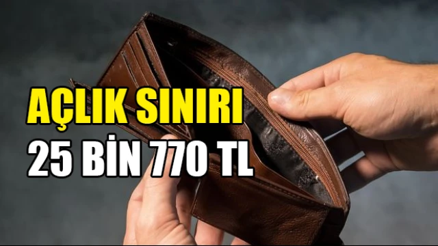 KTAMS açlık sınırını 25 bin 770 TL olarak hesapladı