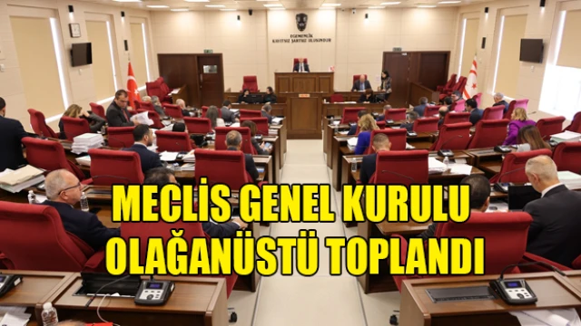 Meclis Genel Kurulu olağanüstü toplandı