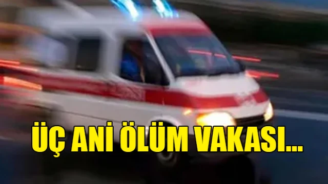 Üç ani ölüm vakası...