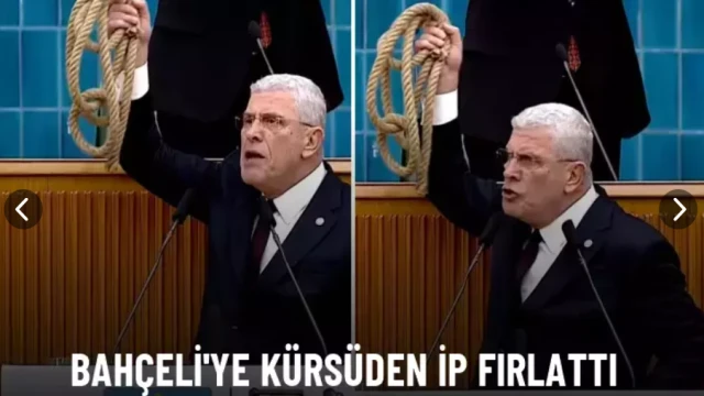 Bahçeli'ye kürsüden ip fırlattı