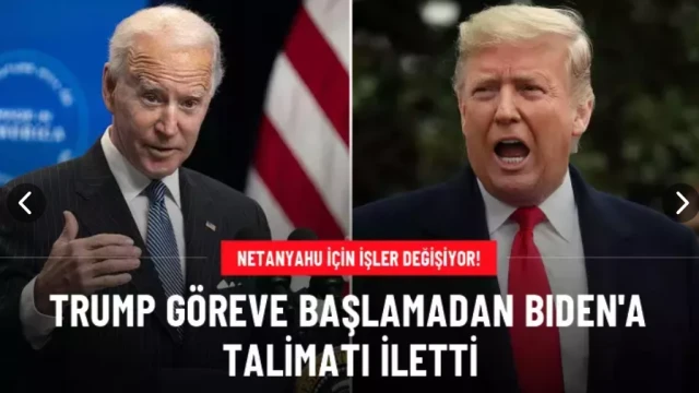 Trump göreve başlamadan Biden'a talimatı iletti