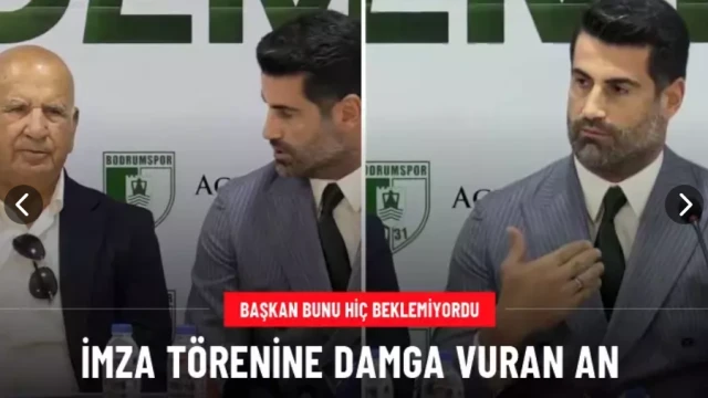 Volkan Demirel'in imza törenine damga vuran an