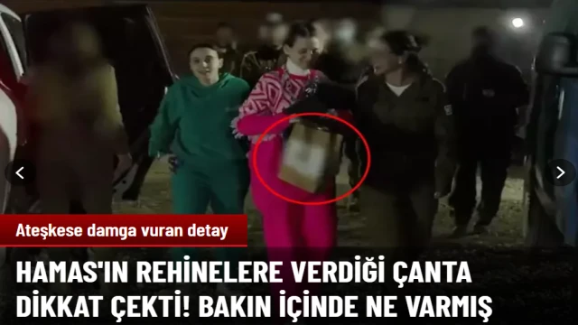 3 İsrailli rehineye verilen çantada bakın neler varmış