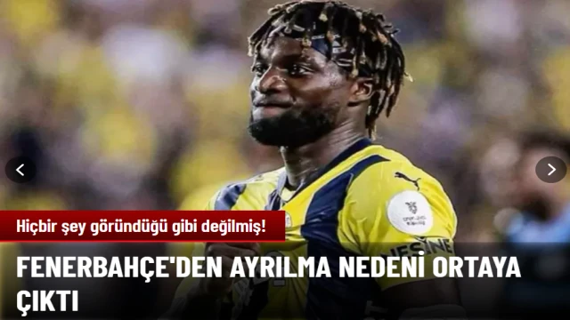 Fenerbahçe'den ayrılma nedeni ortaya çıktı