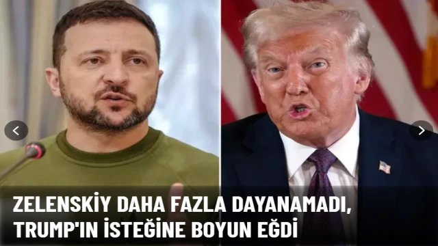 Zelenskiy baskılara daha fazla dayanamadı