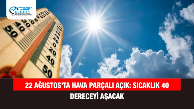 22 Ağustos’ta Hava Açık ve Az Bulutlu: Sıcaklık 41°C’ye Kadar Çıkacak