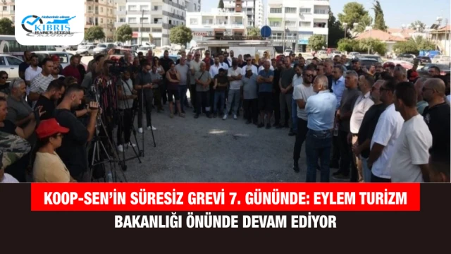 Koop-Sen’in Süresiz Grevi 7. Gününde: Eylem Turizm Bakanlığı Önünde Devam Ediyor