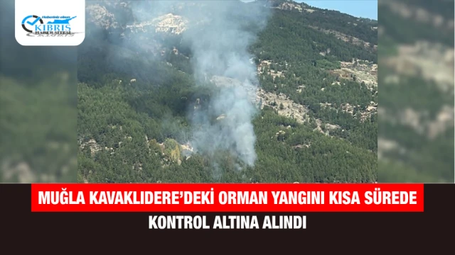Muğla Kavaklıdere’deki orman yangını kısa sürede kontrol altına alındı