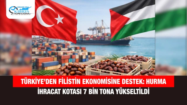 Türkiye’den Filistin Ekonomisine Destek: Hurma İhracat Kotası 7 Bin Tona Yükseltildi