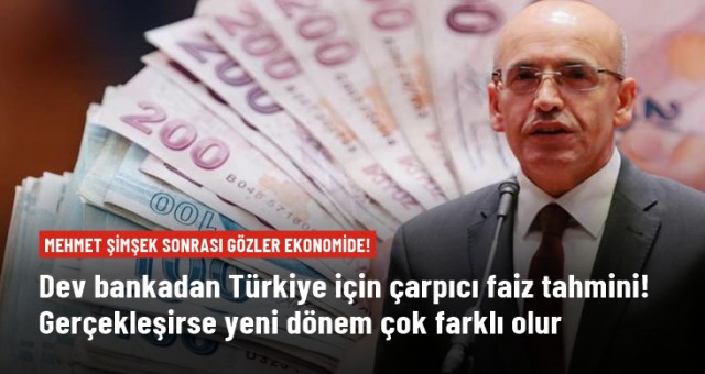 Türkiye için dikkat çeken faiz tahmini