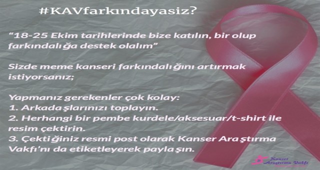 Kanser Araştırma Vakfı Pembe Etkinlik düzenliyor