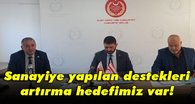 Sanayiye yapılan destekleri artırma hedefimiz var!