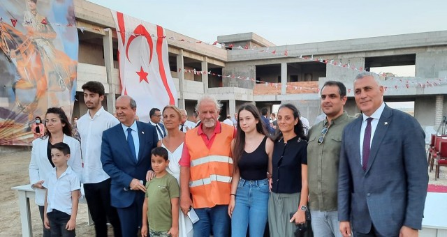 Meral ve Vedat Ertüngü Lisesi “Betonarme Karkas Tamamlama Töreni” gerçekleştirildi