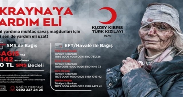 Kuzey Kıbrıs Türk Kızılayı’ndan Ukrayna’ya yardım eli