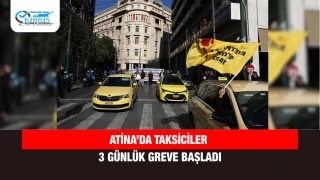Atina’da taksiciler 3 günlük greve başladı