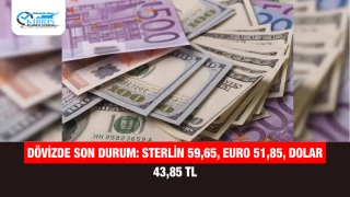 Dövizde Son Durum: Sterlin 59,65, Euro 51,85, Dolar 43,85 TL