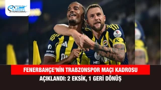 Fenerbahçe’nin Trabzonspor Maçı Kadrosu Açıklandı: 2 Eksik, 1 Geri Dönüş