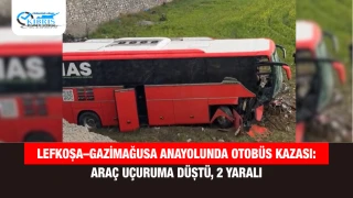 Lefkoşa–Gazimağusa Anayolunda Otobüs Kazası: Araç Uçuruma Düştü, 2 Yaralı