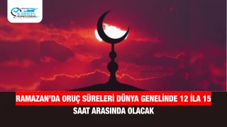 Ramazan’da oruç süreleri dünya genelinde 12 ila 15 saat arasında olacak